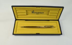 Waterman - Paris Gold Plated Ballpoint Pen with Box. As New Condition. Excellent and Stylish, Top