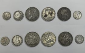An Excellent Collection of British Silver Coins ( 6 ) In Total.