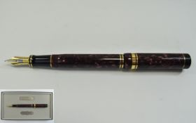 Parker - Duofold Centennial Fountain Pen with 18ct Gold Nib.