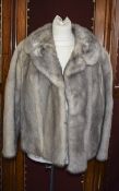 Silver Mink Short Ladies Evening Jacket Good quality jacket with rever collar and side seam pockets,