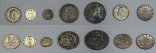 A Good Collection of Assorted Silver Coins- In High Grade Condition. ( 7 ) Coins In Total.