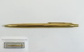 Parker Gold Plated Cased Ballpoint Pen, Complete with Two Refills, Comes With Case.