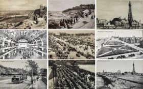 Postcard Album Containing 130 Postcards of Blackpool. Mainly Vintage Postcards.