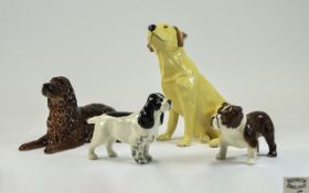 Beswick Dog Figures ( 4 ) In Total. 1/ Bulldog Bosum, Model No 1731, Height 2.5 Inches.