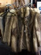 Possum Fur Short Ladies Jacket Good quality jacket with small stand collar, taupe satin lining,