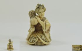 Japanese - Late 19th Century Signed and Finely Carved Netsuke.