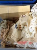 Mixed Lot Of Various Lace, Embroidery and Crochet Includes mixed crochet doilies,