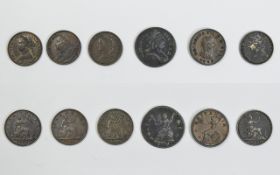 A Collection of High Grade 18th / 19th Century Farthings ( 6 ) In Total.