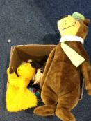 Box Of Mixed Children's Toys Includes Yogi Bear, Noddy and Sooty