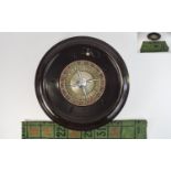 Chad Valley 1930's Solid Bakelite Roulette Wheel, Complete with Canvas Mat and Balls, No Box.