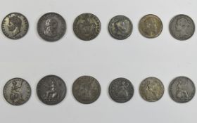 A Collection of High Grade 18th / 19th Century High Pennies ( 6 ) In Total.