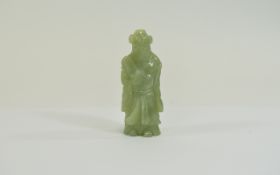 Jade Chinese God Figure Approx 2.