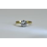 18ct Gold Set Single Stone Diamond Ring