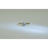 18ct Gold Set Single Stone Diamond Ring.