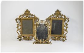 Collection of Three Metal Photo Frames O