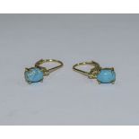 Sleeping Beauty Turquoise Drop Earrings,