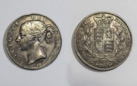 Queen Victoria Young Head Silver Crown.