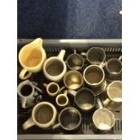 Box of Drinking Vessels Includes Pewter