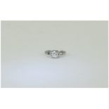 18 Carat White Gold Single Stone Diamond