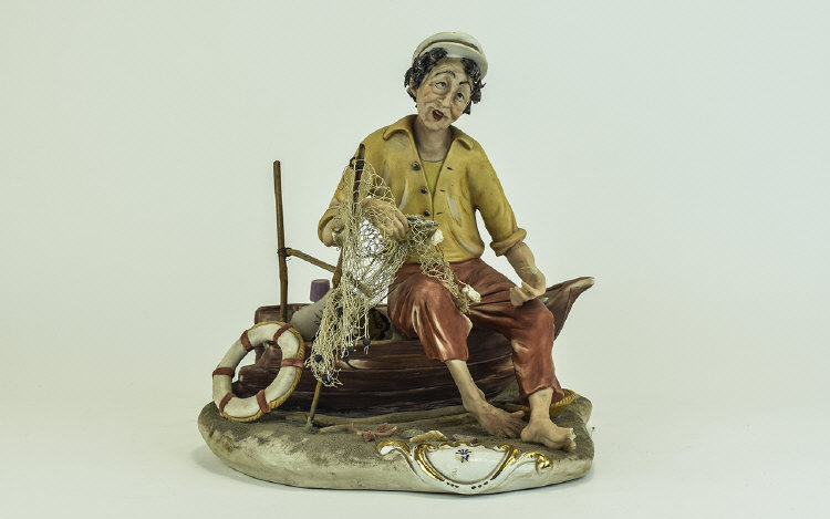 Capodimonte Early and Signed Figure ' Fi