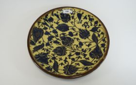 Large Continental Majolica Wall Charger,