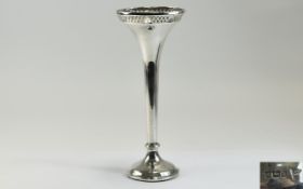 Walker & Hall Silver Vase with Open work