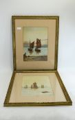 Pair of Seascape Watercolour Paintings b