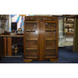 Early 20thC Oak Glazed Bookcase 52 by 36