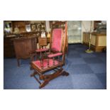 Antique - Solid Oak Rocking Chair with U