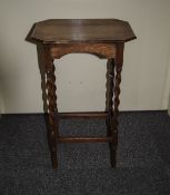 Oak Occasional Table with Octagonal Shap