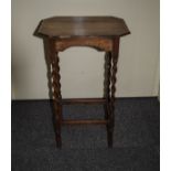 Oak Occasional Table with Octagonal Shap