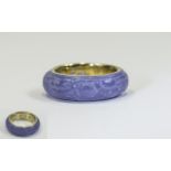 14 Carat Gold and Jade Band Ring marked