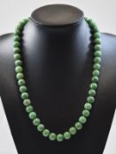 Necklace with large Green Aventurine Bea