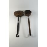 Early 19thC Copper Utensils comprising d