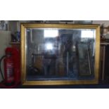 Large Contemporary Mirror, gilt frame wi