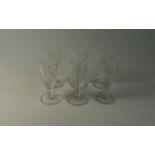 Waterford Set of Six Cut Crystal Liqueur