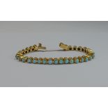 Ladies Very Fine 18ct Gold Turquoise Set