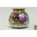 Royal Worcester Small Hand Painted Vase