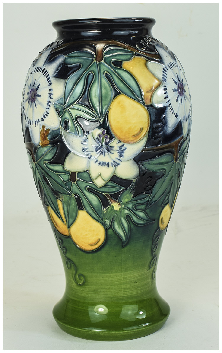 Moorcroft Tube lined Modern Vase ' Passi
