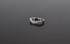 14ct White Gold Diamond Half Eternity Ri