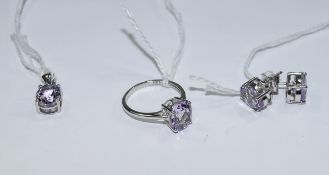 Rose de France Amethyst Three Piece Set