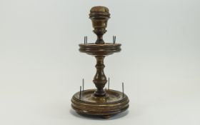 Antique - Oak Bobbin Stand to Hold 11 Bo