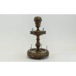 Antique - Oak Bobbin Stand to Hold 11 Bo