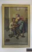 M Falero Painting, Oil Early 20th Century on Canvas, Continental / Italian School, Interior figures,