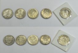 A Collection of European High Grade Silver Coins ( 5 ) All together.