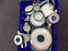 Large Mixed Collection of Wedgwood Blue Pacific Tableware includes coffee pots, cruet set, plates