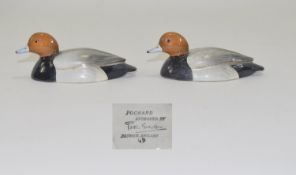 Beswick - Medium Size Pochard Ducks ( 2 ) In Total. Model No 1520, Designer A. Gredington. Issued