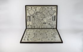 Framed Reproduction Maps 'The Kingdome Of I