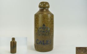Denby Pottery 'A.J.Caley & Sons, Ltd' Mineral Water Bottle, a rare stoneware bottle made by Denby in