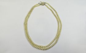 Pearl Necklace With Flowerhead Clasp 2 strand pearl collar necklace with pretty pearl clasp